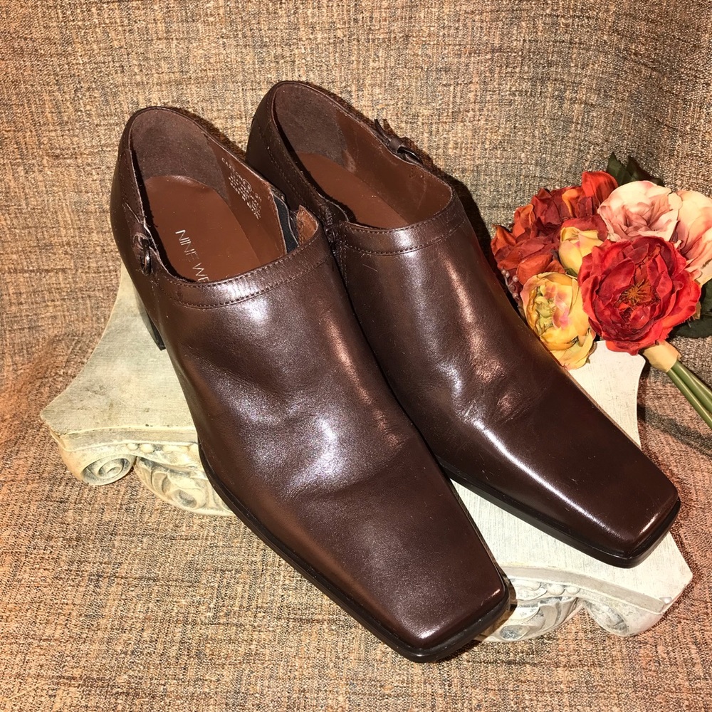 Nine West leather booties sz 9
